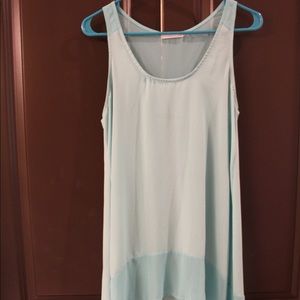 Lush turquoise high low blouse